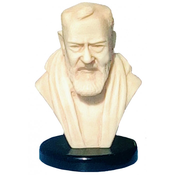 STATUA BUSTO SAN PIO 11 CM. IN POLVERE DI CERAMICA