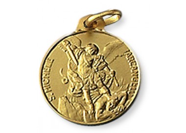 Medaglia San Michele Arcangelo Coniata in Oro 18 Kt