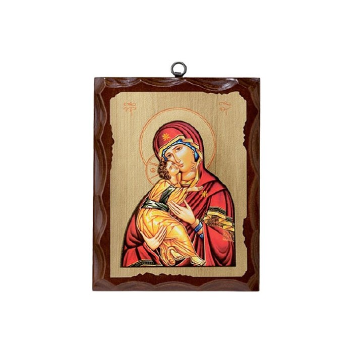 ICONA MADONNA DI VLADIMIR IN LEGNO E TELA