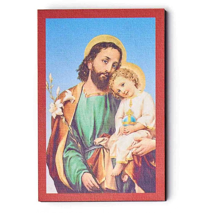 QUADRO SAN GIUSEPPE STAMPATO SU TELA E LEGNO