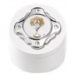 SCATOLINA PORTAROSARIO IN LEGNO E ARGENTO 925 CON STRASS