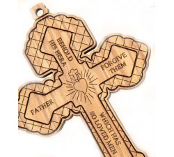 Croce del Perdono in legno ulivo modello da appoggio