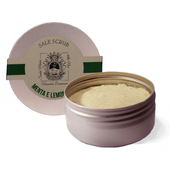 SCRUB CON SALE DI VOLTERRA ED ESTRATTI NATURALI MENTA E LEMONGRASSARANCIO