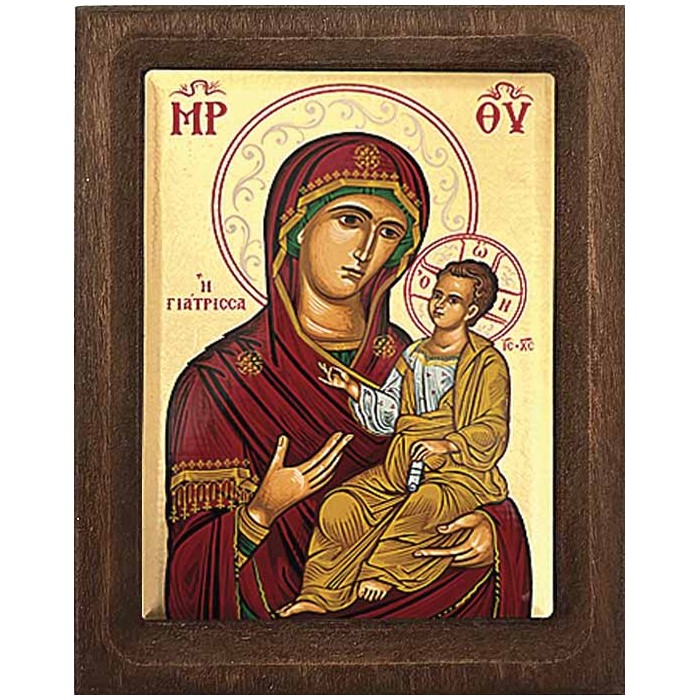 ICONA GRECA IN LEGNO CON SERIGRAFIA MADONNA ODIGITRIA