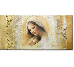 Pannello Materico Madonna con Bambino