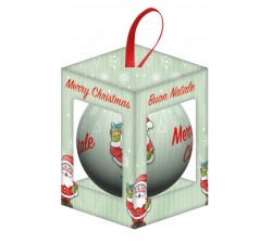 PALLINA ALBERO NATALE CON DECORO BABBO NATALE
