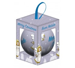 PALLINA ALBERO NATALE CON DECORO ANGELO DI NATALE