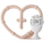 CUORE ROSARIO CALICE EUCARISTICO BOMBONIERA RICORDO PRIMA COMUNIONE BAMBINA