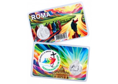 CARD PLASTIFICATADEL GIUBILEO 2025 CON MEDAGLIETTA
