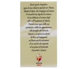 SCAPOLARE MADONNA DEL CARMELO STAMPATO SU LEGNO