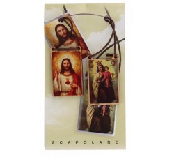 SCAPOLARE MADONNA DEL CARMELO STAMPATO SU LEGNO