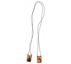 SCAPOLARE MADONNA DEL CARMELO STAMPATO SU LEGNO