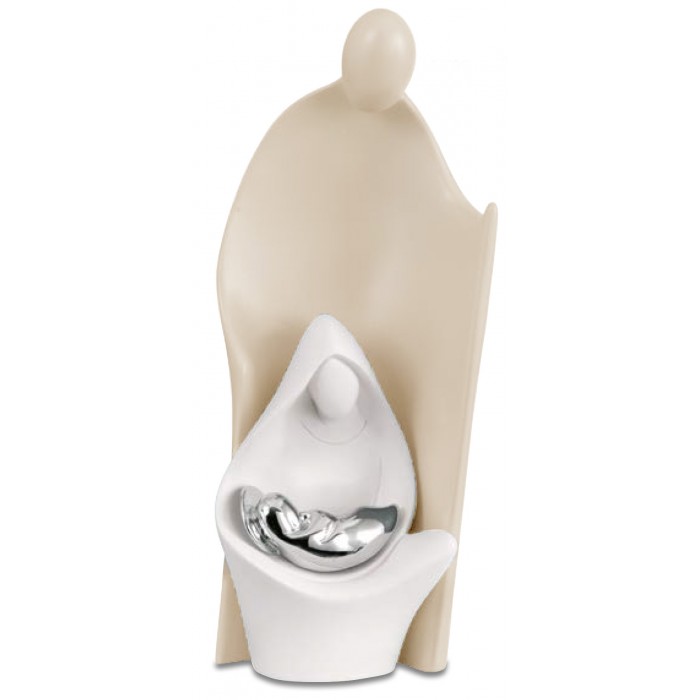 PRESEPE MODERNO CON NATIVITÀ DECORATA STILIZZATA