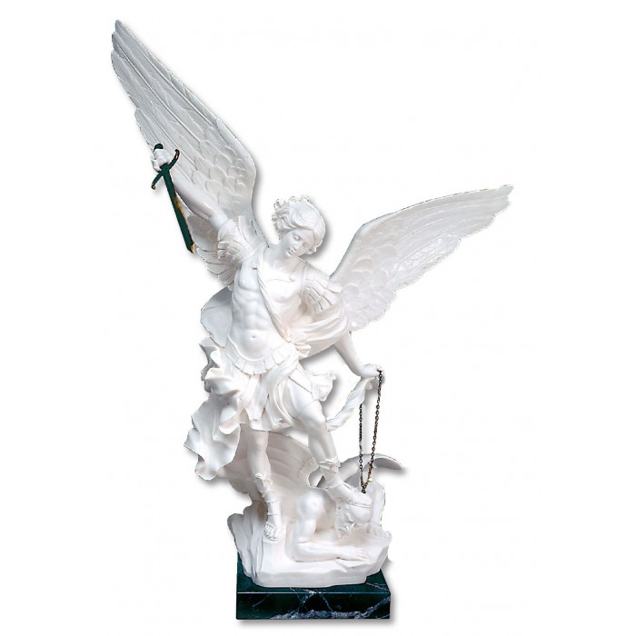 Statua San Michele Arcangelo in Polvere Marmo