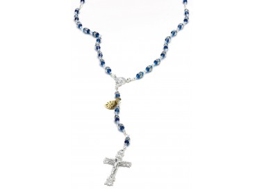 ROSARIO IN ARGENTO E SWAROVSKI COLORATO