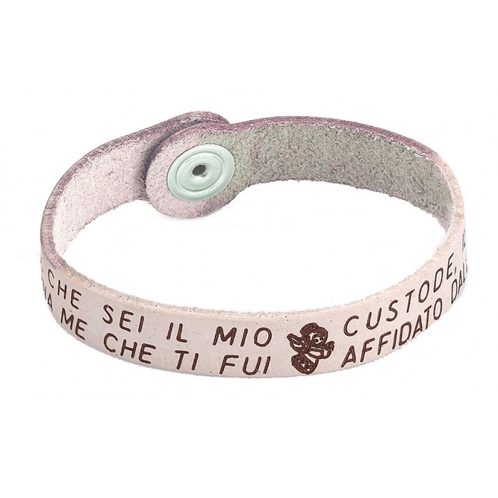 BRACCIALE CUOIO COLORATO " ANGELO DI DIO "