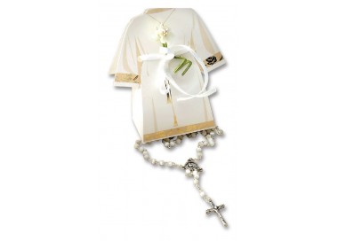 ROSARIO PRIMA COMUNIONE CON SCATOLA TUNICA