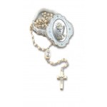 ROSARIO PRIMA COMUNIONE CON PORTAROSARIO SMALTATO