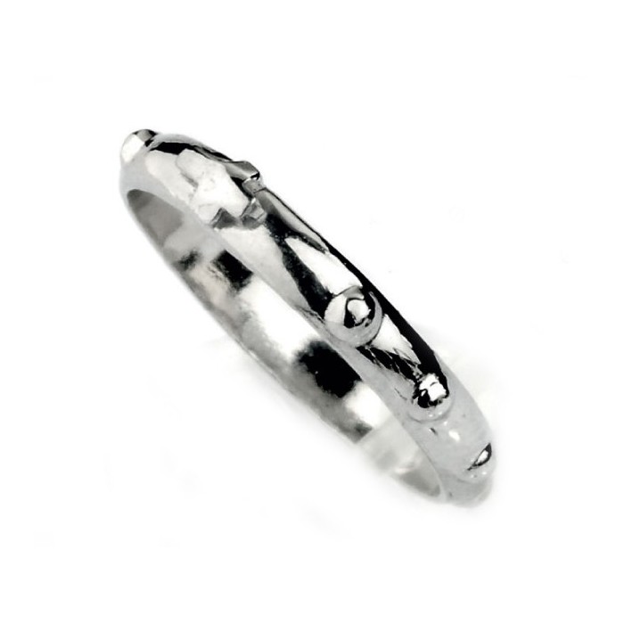 ANELLO CORONCINA DECINA ROSARIO IN ARGENTO 925