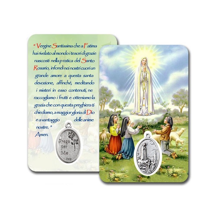 CARD PLASTIFICATA MADONNA DI FATIMA