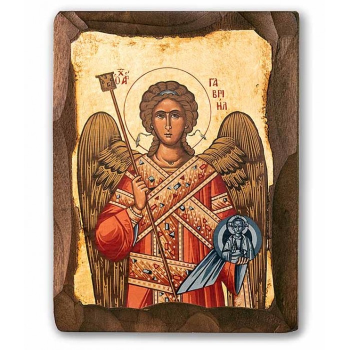 Icona San Gabriele Arcangelo Su Legno E Tela Serigrafata Artesacrashop