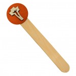 SEGNALIBRI PRIMA COMUNIONE IN LEGNO E CARTONCINO COLORATO E CROCE (CONF. 5 Pz.)