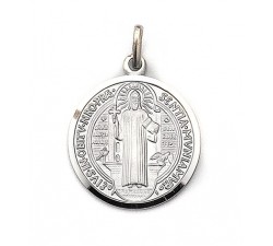 Medaglia di San Cristoforo/San Michele/San Benedetto con Ciondolo Croce Religiosa Collana in Argento Sterling 925 Chic Santo Patrono Ciondolo Gioielli Regalo