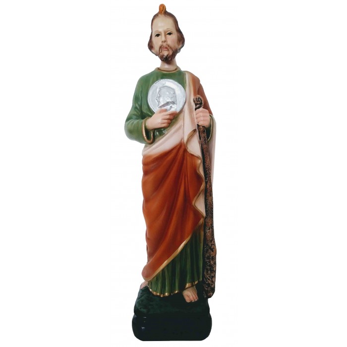 STATUA SAN GIUDA TADDEO 30 CM. RESINA DIPINTA A MANO