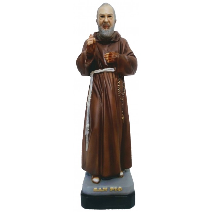 STATUA SAN PIO 30 CM. RESINA DIPINTA A MANO