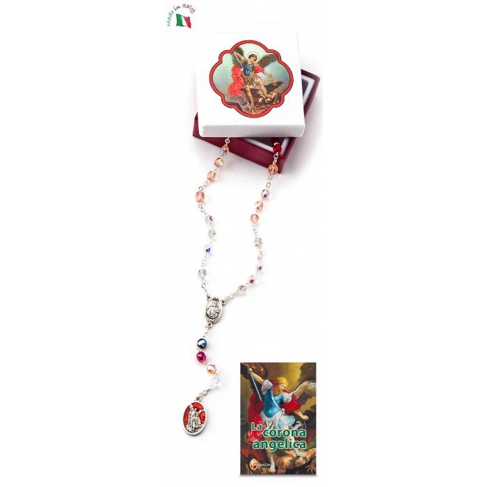 Rosario Devozionale San Michele Arcangelo con libro Corona Angelica