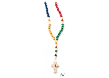 Rosario Missionario con Grani in Legno Rilegato